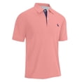 thumbnail image 5 of LTTVQM Polo Shirts for Men Short Sleeve Classic Fit 3 Buttons Golf Shirt Breathable Comfort T-Shirt Performance Tennis Outfits Pink L, 5 of 8