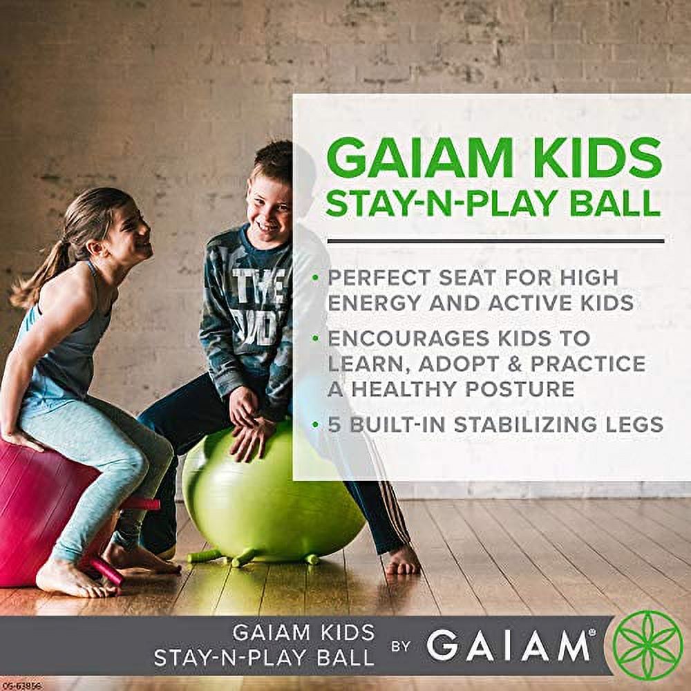 Gaiam Kids Stay-N-Play Ball, Orange, 52 cm - image 3 of 6