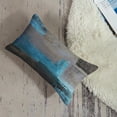 thumbnail image 4 of Throw Pillow Covers Modern Home Art Decor, 12 x 20 Inches Set of 2 Pillow Cases Decorative, Abstract Oil Painting Pillowcases for Bedroom, Living Room, Teal Grey, 4 of 6