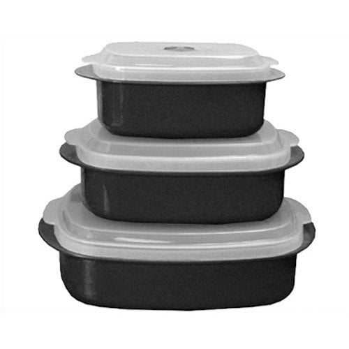Multi... 9 Piece Plastic Food Storage Containers w/lids with 2 injection colors 