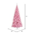 thumbnail image 2 of Vickerman 7.5' Pink Fir Slim Artificial Christmas Tree with Pink Dura-lit LED Lights, 2 of 3