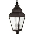thumbnail image 4 of 14 inch 4 Light Charcoal Outdoor Post Lantern Pendant Lighting Fixture with Clear Water Glass Shade backed with Hand Crafted Solid Brass material for patio, front porch, entryway and more, 4 of 7