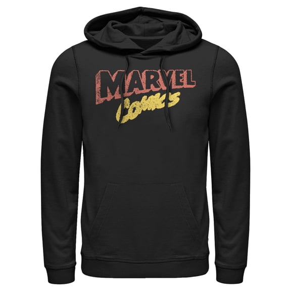 Men's Marvel Original Distressed Comics Logo Pull Over Hoodie