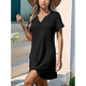thumbnail image 4 of Vestido Informal con Cuello en V y Protección Solar, Color Negro, Talla XXL, 4 of 6