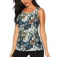 thumbnail image 2 of Picia Hawaiian Style Pattern Women's Workout Tank Top,Breathable Activewear,Slim Fit Athletic Top,Versatile Workout Moisture-wicking top-Large, 2 of 9