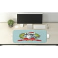 thumbnail image 2 of Christmas Computer Mouse Pad, Racoon with Santa Hat and Bell Noel Wreath Merry Christmas Cartoon, Rectangle Non-Slip Rubber Mousepad Large, 31" x 12", Pale Seafoam Multicolor, by Ambesonne, 2 of 2