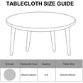 thumbnail image 3 of Nappe Ronde en Vinyle Ajustée, Nappe Élastique en Vinyle, Protecteur de Nappe en Plastique Imperméable pour Table Ronde, Grande Nappe Ronde (Transparente, 40-44 Pouces), 3 of 7