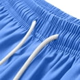 thumbnail image 6 of HUAXUN Women's Athletic Running Shorts 2 in 1 Gym Running Shorts Drawstring Elastic Compression Liner Workout Athletic Shorts Breathable(Blue,XL), 6 of 6