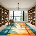 thumbnail image 2 of ODIKA 4'x6' Machine Washable Non-Slip Area Rug, Abstract Orange High Traffic Rug, Orange, 1077905, 2 of 7