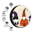 thumbnail image 4 of Sikiie Halloween Gnomes1 PVC Leather Spare Tire Wheel Cover Spare Tire Cover, for Car Truck SUV Camper Trailer Universal Fit(14-17in)-17 inch, 4 of 6