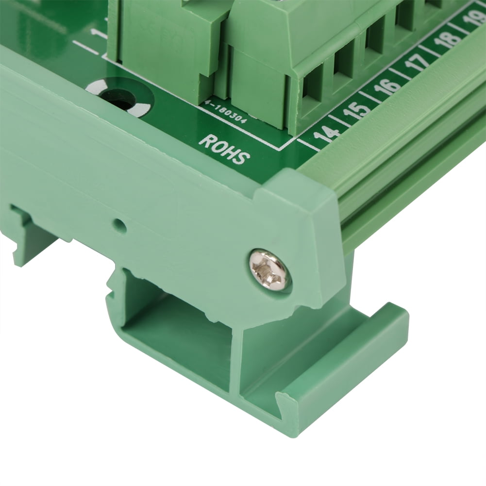 PLC Terminal Block Connector, PCB Carrier Male Female Header Wiring Special Appropriate Size DIN Rail Mount Interface Module  For PLC DIN Rail Mount