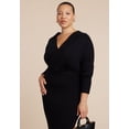 thumbnail image 2 of ELOQUII Women's Plus Size Wrap Sweater Maxi Dress, 2 of 4