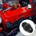 thumbnail image 2 of 2pcs Automobile AN10 to AN10 Male Coupling Hose Fitting Adapter Replacement Aluminum Alloy Black, 2 of 5