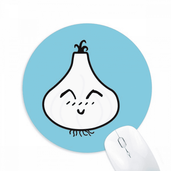 Garlic Sle Lovely Little Happy Mousepad Round Rubber Mouse Pad Non-Slip Game Office