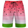 thumbnail image 4 of IWRICH Men's Plus Size Holiday Shorts Summer Board Shorts Beach Graphic Printed Casual Short Pants with Pockets 06-Pink L, 4 of 4