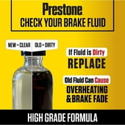 سائل فرامل المركبات Prestone DOT 3 للسيارات والشاحنات - 32 أونصة سائلة - صناعي، عالي الجودة، 50000 ميل