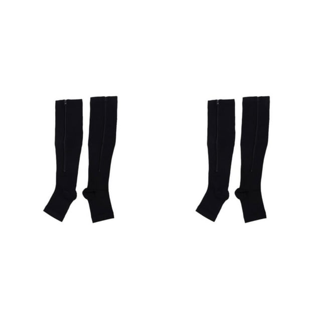 Guardoinrt Moisture-wicking And Durable Zippered Compression Socks Designed To Excel black S/M 2Set