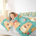 thumbnail image 3 of Erosebridal Kawaii Capybara Full Size Comforter Sets,Sweet Ice Cream Cute Daisy Blossom Bedding Sets For Girls Kids ,Reversible Gray 3 Pieces, 3 of 7