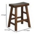 thumbnail image 5 of Reggie Counter Stool Set of 2, Saddle Seat Mocha Brown Mahogany, 5 of 5