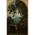 thumbnail image 2 of Francois-Louis Français 11x14 Black Ornate Wood Framed Double Matted Museum Art Print Titled: The Baptism of Christ (1877), 2 of 5