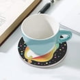 thumbnail image 4 of Round Drink Coasters, 4 Pcs Unicorn Head with Rainbow Hair and Stars Absorbent Ceramic Coaster with Cork Base for Coffee Cups Housewarming Gift for Home Decor, 4 of 5