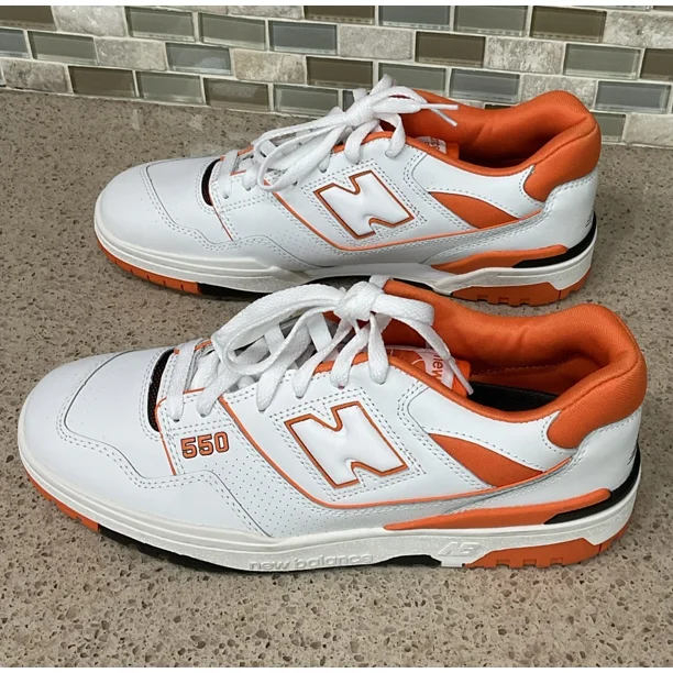 New Balance 550 Mens Syracuse Orange/White Shoes Size 9.5 D BB550HG1 NEW