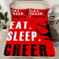 thumbnail image 2 of Castle Fairy Eat Sleep Cheer Queen Sheet Sets for Girl Female,Girly Dance Bed Set, 2 of 7