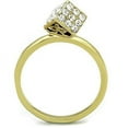thumbnail image 3 of Womens Gold Ring 316L Stainless Steel Anillo Color Oro Para Mujer Ninas Acero Inoxidable with Top Grade Crystal in Clear Delilah, 3 of 4
