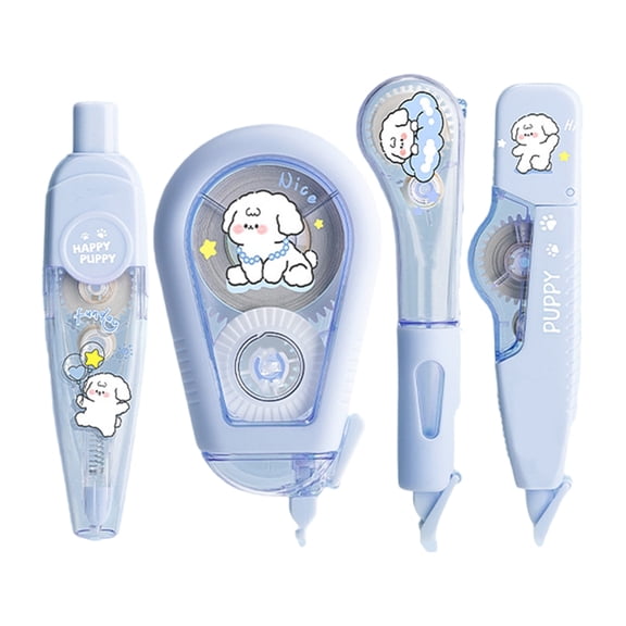 4Piece Retractable Whiteout Tape Set With Ergonomic Clicks Mechanism Mess Free Writing Tool For Students Professionals