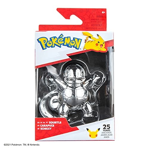 Figura de Pokemon 25 Celebración de 3 pulgadas Silver Squirtle #2 Pokemon