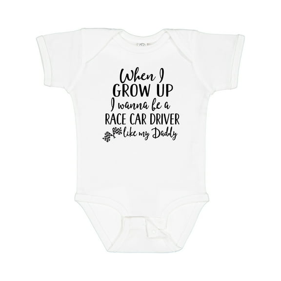 Inktastic Future Race Car Driver Like Daddy Boys Baby Bodysuit