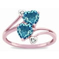 thumbnail image 3 of Star K � 6mm Genuine Blue Topaz Two Double Hearts Bypass Promise Ring, 3 of 9
