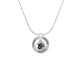 thumbnail image 2 of Delight Jewelry Silvertone Capital Letter - & - Pebble Disc - Laugh Ring Charm Necklace, 18", 2 of 4