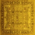 thumbnail image 1 of Ahgly Company Indoor Square Oriental Yellow Industrial Area Rugs, 8' Square, 1 of 4