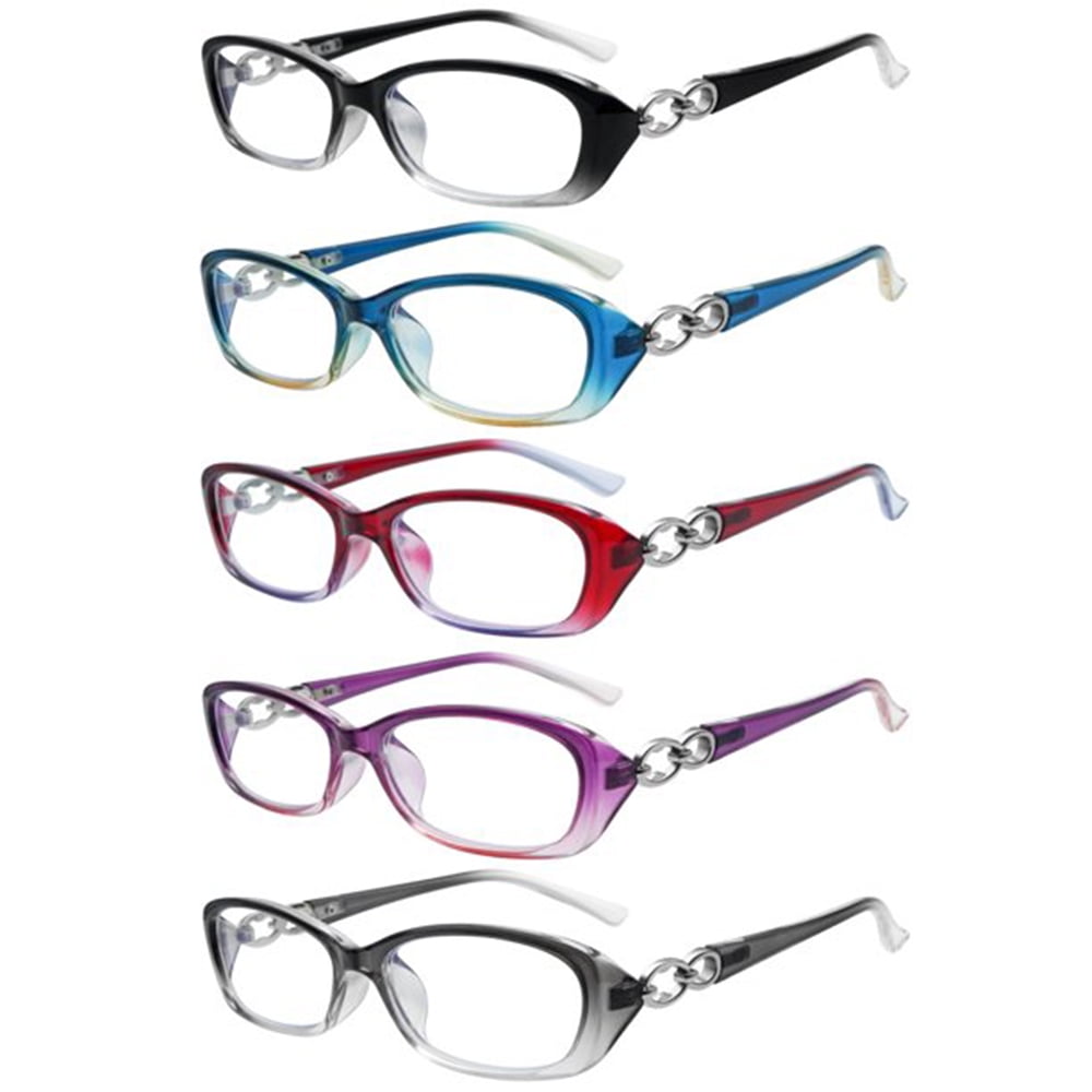 5 Pack Reading Glasse for Women Blue Light Blocking HD Lens Fashion