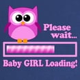thumbnail image 2 of CafePress - Cute Owl Baby Girl Loading Maternity T Shirt - Maternity Dark T-Shirt, 2 of 3