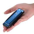 thumbnail image 2 of Key of C Diatonic Harmonica Mouthorgan with ABS Reeds Mirror Surface Design 10 Holes Blues Harmonica Perfect for Beginners Professional Students Kid Blue, 2 of 7