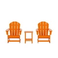thumbnail image 3 of Polytrends  Laguna 3-Piece Poly Adirondack Rocking Chairs and Side Table Set Orange, 3 of 5