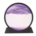 thumbnail image 4 of Imagen artística de arena móvil de 12 pulgadas, redonda, giratoria de 360 grados, movimiento líquido 3D, paisaje de arena de mar profundo, decoración de pintura de arena movediza, color morado, 4 of 5