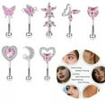 thumbnail image 4 of HOOUN Lip Piercing Moon Stainless Steel Nail Ring Eyebrow Fashion Women Jewelry gift-A, 4 of 9