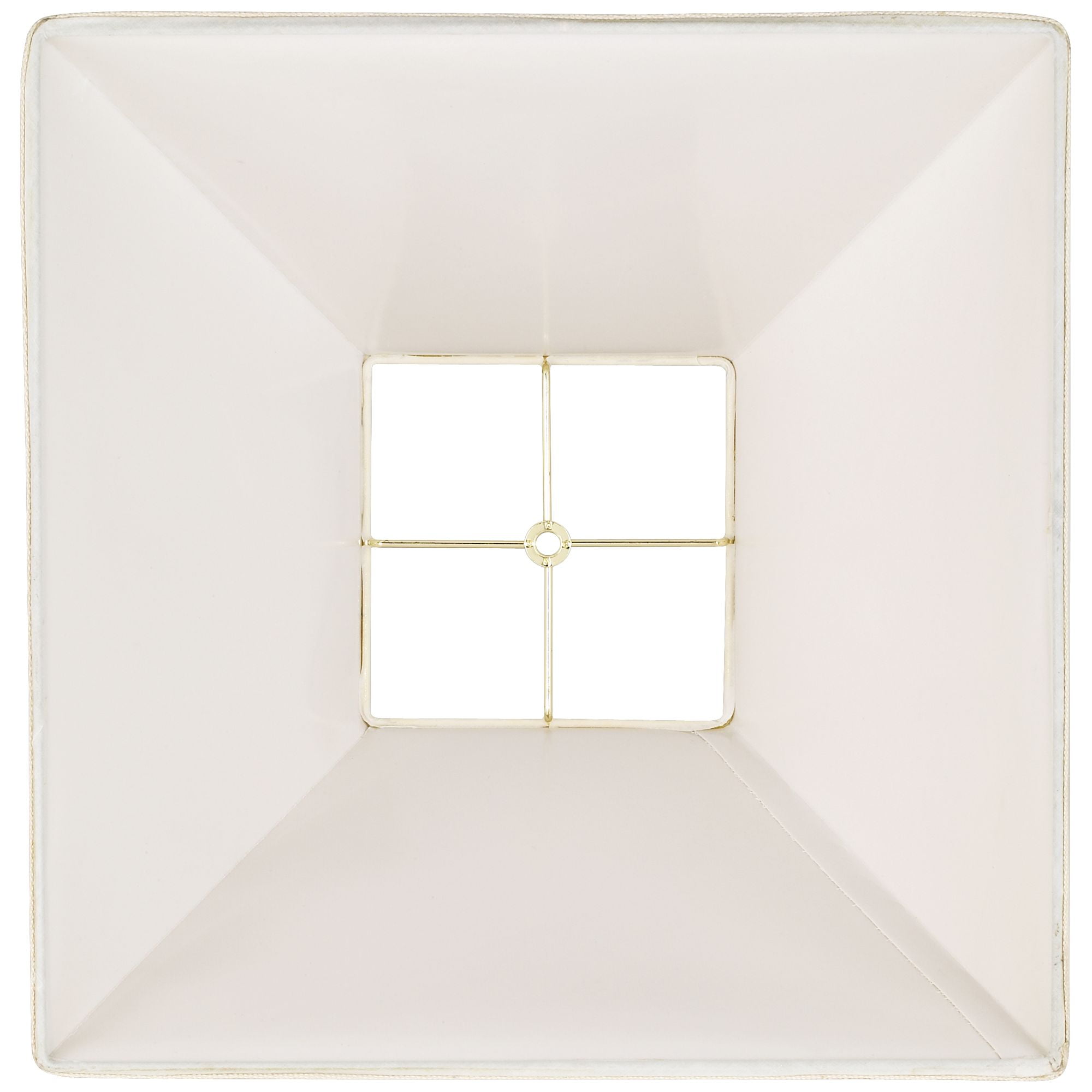 Springcrest Collection Set of 2 Square Lamp Shades Beige Large 7" Top x 17" Bottom x 13" Slant Spider with Replacement Harp and Finial Fitting