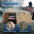 thumbnail image 4 of ADVANCE OUTDOOR 10x20 ft Heavy Duty Carport Outdoor Patio Anti-Snow Portable Canopy Storage Shelter Shed, Beige, 4 of 9