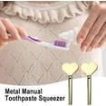 thumbnail image 2 of ZOUSSIQI Toothpaste Squeezer - Stainless Steels Metal Tube Squeezer | 2PCs Salon Toothpaste Tube Squeezers | Toothpaste Tube Key | Tube Squeezer Key | Toothpaste Roller Tube Wringer for CA919-58572, 2 of 7
