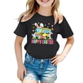 thumbnail image 4 of Happy Easter Tshirts for Kids Cute Cartoon Bunny School Bus Graphic Boys Girls Short Sleeve Tee Egg Party Outfit 3-13Y Black, 4-5 Years, 4 of 4