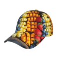 thumbnail image 1 of Fotbe Halloween Fruit Platter Gorro Clásico de Béisbol, Gorra Ajustable con Broche Snapback, Gorro de Exterior de Algodón Suave, 1 of 6
