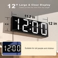 thumbnail image 2 of Clock JALL - Pantalla LED LED RGB de 12 pulgadas con luz nocturna (DST), 2 of 7