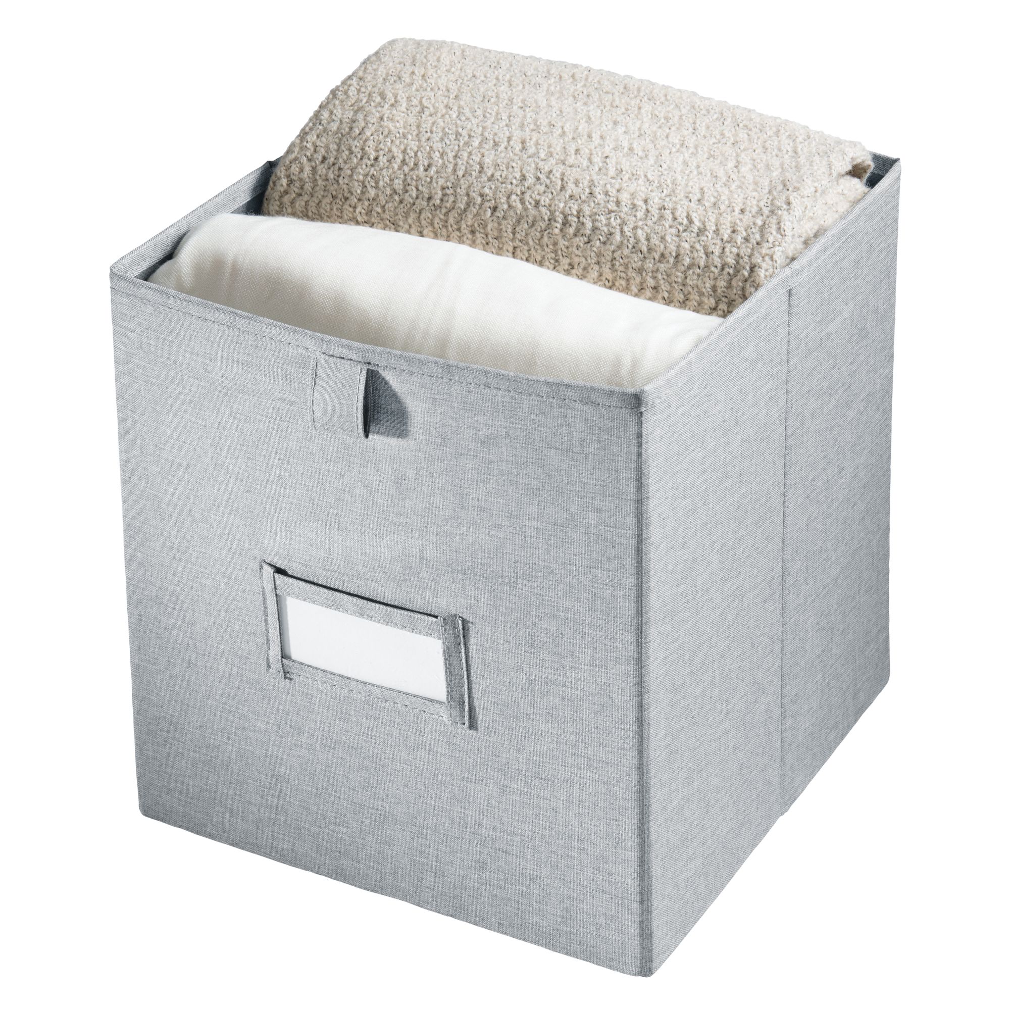 iDesign Codi Fabric Storage Cube Organizer, Gray