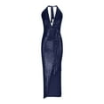 thumbnail image 3 of Honeeladyy Evening Dresses for Women V Neck Neckline Sequins Slim Straps Split Long Dresses, 3 of 5