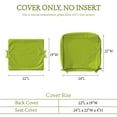 thumbnail image 7 of Pakunoda 22" X 24" Patio Furniture Cushion Covers, 2 Set of Waterproof Outdoor Deep Seat Cushion Replacement Slipcovers, Outdoor Cushion Covers with Zipper for Patio Furniture, Grass Green, 7 of 7