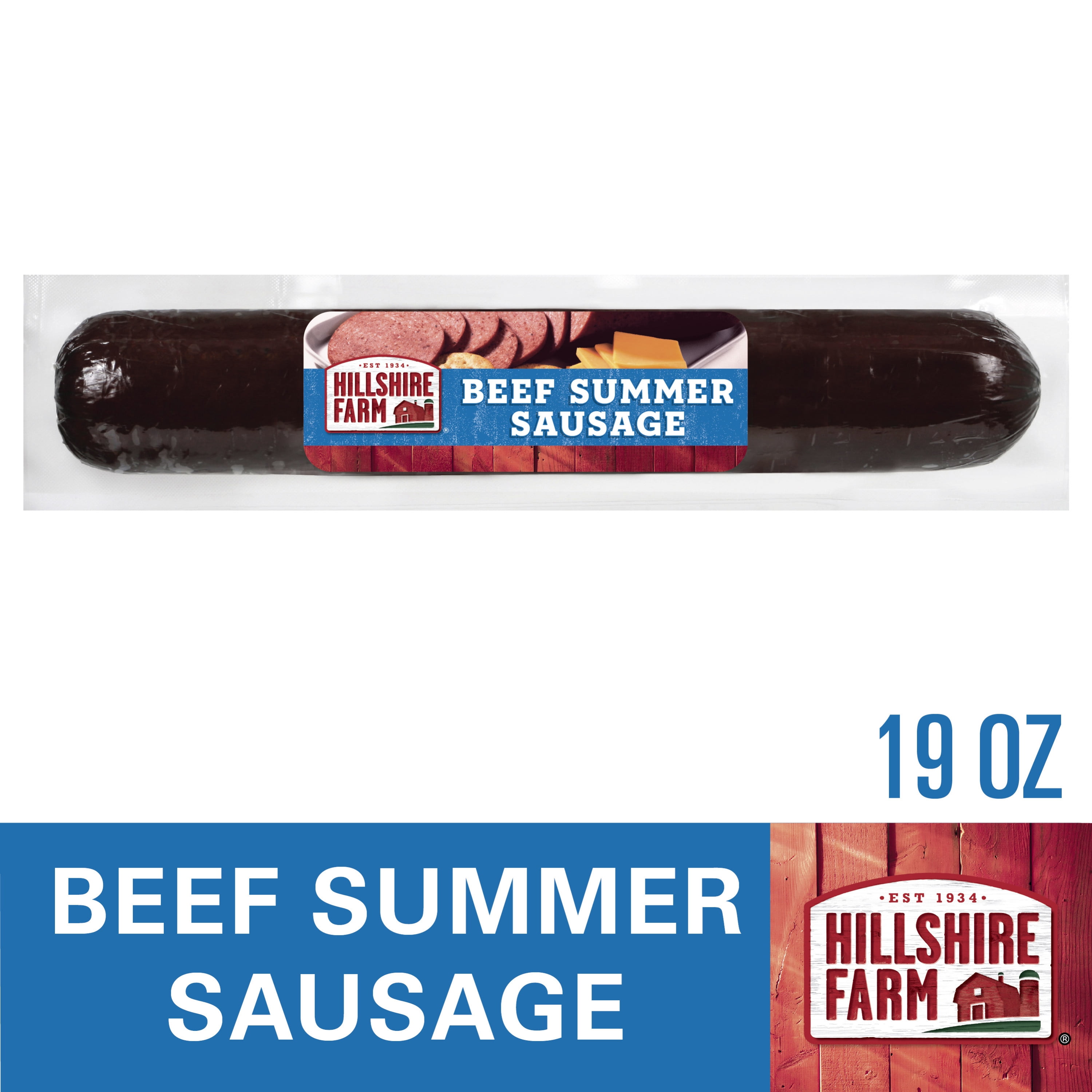 Hillshire Farm Hardwood Smoked Beef Summer Sausage, 19 oz
